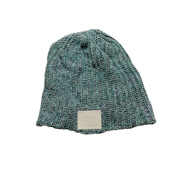 Love Your Melon Accessories - Love Your Melon Heather Aqua Blue Knit Baggy Beanie Winter Hat Preppy Cozy